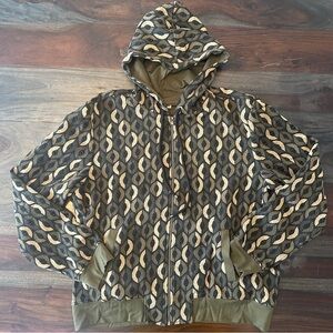 MR TURK by Trina Turk Patterned Hoodie with Olive Accents